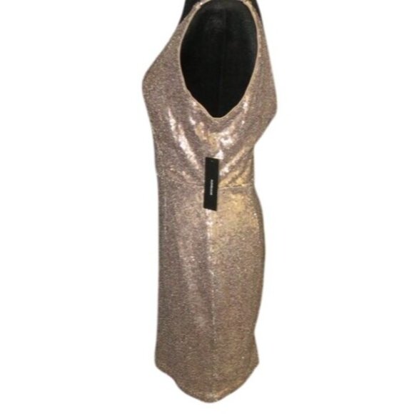 #LoveLulus Gold Sequin Lulu's Shiny Nightlife Cocktail Mini Embellished Dress - Picture 5 of 13